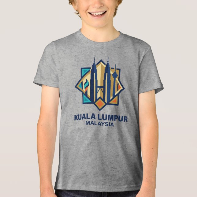 Kuala Lumpur Malaysia Southeast Asia Tri-Blend Shirt (Vorderseite)