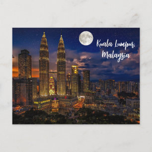 Kuala Lumpur Nachthimmel Postkarte