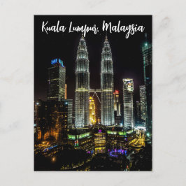 Kuala Lumpur Night Skyline Postkarte