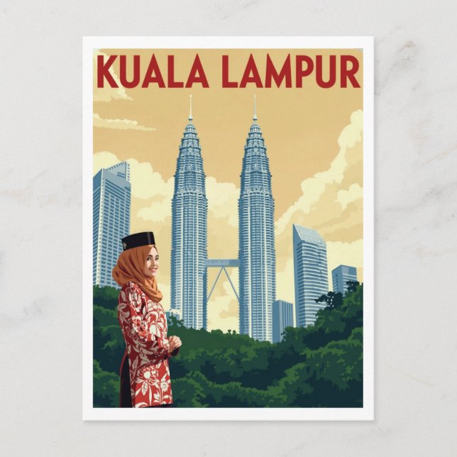Kuala Lumpur Petronas Twin Towers Postkarte (Vorderseite)