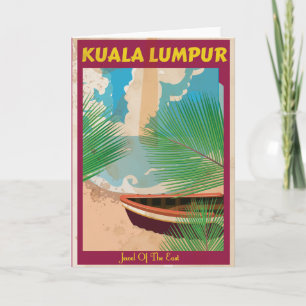 Kuala Lumpur Reiseplakat Feiertagskarte