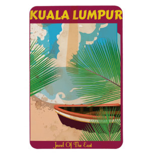 Kuala Lumpur Reiseplakat Magnet
