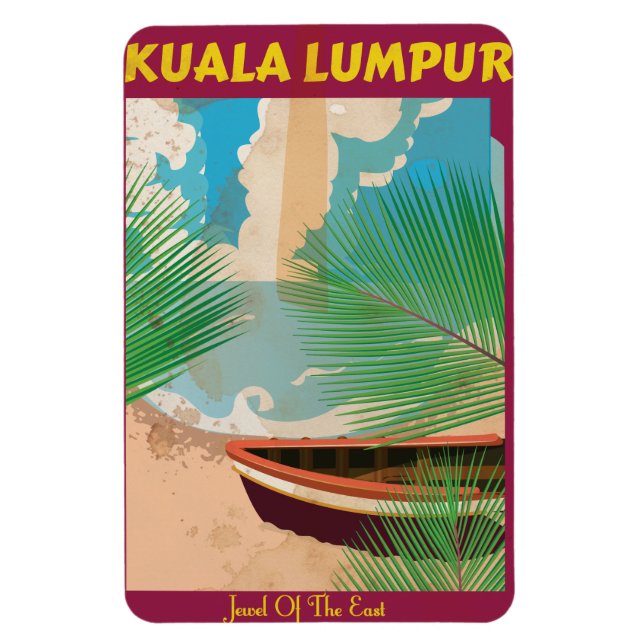 Kuala Lumpur Reiseplakat Magnet (Vertikal)