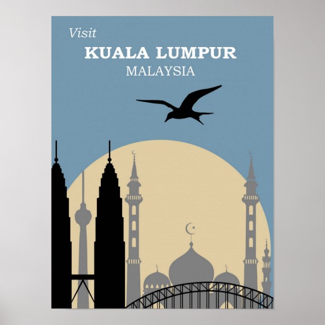 Kuala Lumpur Reiseplakat Poster (Vorne)