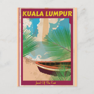 Kuala Lumpur Reiseplakat Postkarte