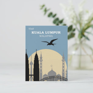 Kuala Lumpur Reiseplakat Postkarte