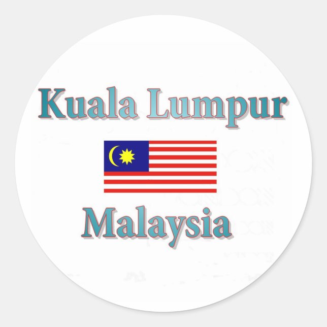 Kuala Lumpur Runder Aufkleber (Vorderseite)