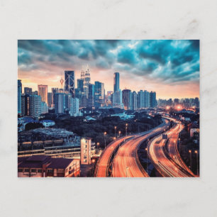 Kuala Lumpur Sonnenuntergang Postkarte