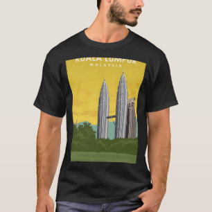 Kuala Lumpur Vintage Travel Poster und T-Shirt