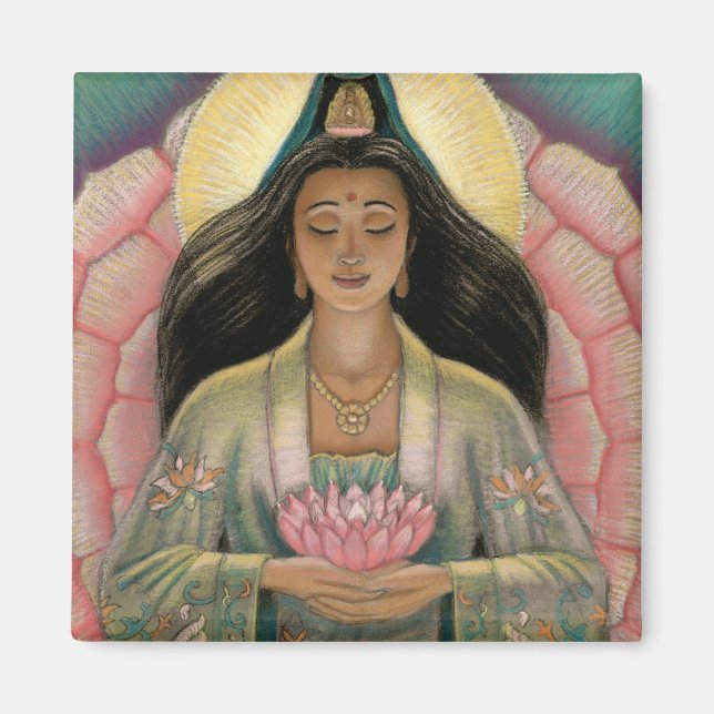 Kuan Yin Göttin des Mitgefühls Magnet (Vorne)