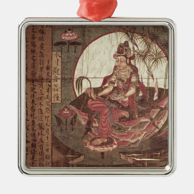 Kuan-yin, Göttin des Mitleids Ornament Aus Metall (Vorne)