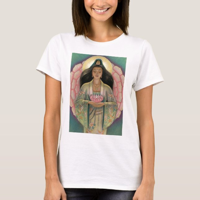 Kuan Yin Göttin des Mitleids T-Shirt (Vorderseite)
