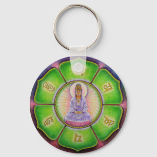 Kuan Yin "OM Mani Padme Summen-" Schlüsselanhäng Schlüsselanhänger