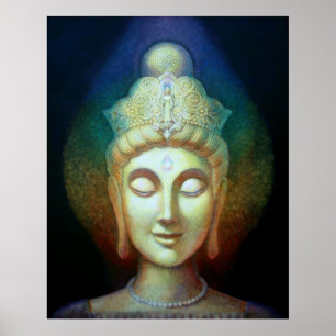Kuan Yin Regenbogen-Aura-geistiges Poster