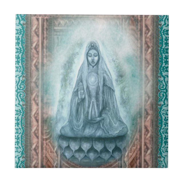 Kuan Yin tile Fliese (Vorderseite)