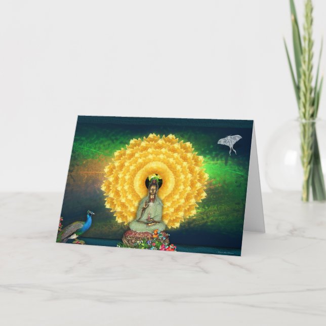 Kuan Yin Wand-Tapisserie Karte (Vorderseite)