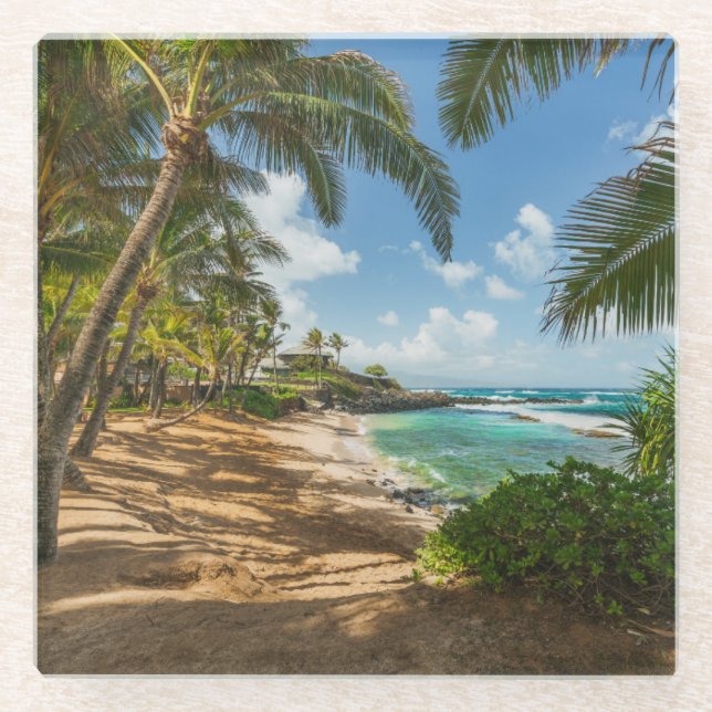 Kuau Bucht-Strand | Maui, Hawaii Glasuntersetzer (Vorderseite)