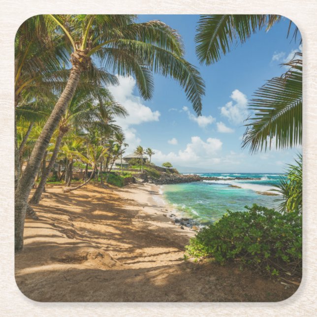 Kuau Bucht-Strand | Maui, Hawaii Rechteckiger Pappuntersetzer (Vorderseite)
