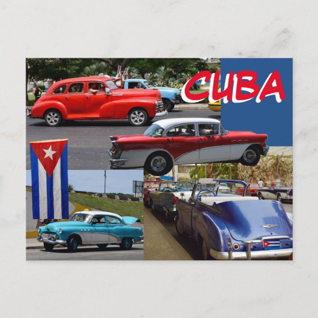 Kuba Alte klassische Autos rund um Havanna Postkarte (Vorderseite)