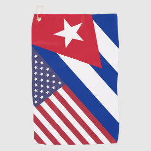 Kuba / American Golf Towel, Kuba & Amerika Golfhandtuch