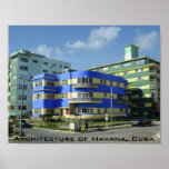 Kuba: Art-Deco-Architektur Poster<br><div class="desc">Die kubanische Architektur umfasst viele bunte Deko-Gebäude wie diese in Havanna,  Kuba.</div>