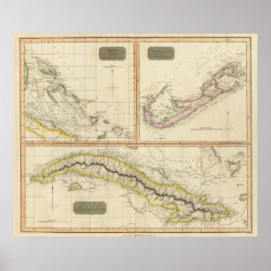 Kuba, Bahama I, Bermudas Poster