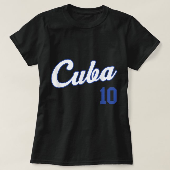 Kuba Baseball Remera Beisbol Kuba Jersey 10 T-Shirt (Design vorne)