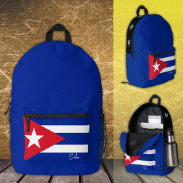 Kuba, Blue Rucksack, kubanische Flagge / patriotis Bedruckter Rucksack
