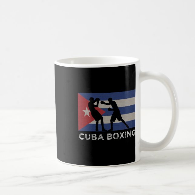 Kuba Boxer National Cuba Flag Boxing Gloves Graph Kaffeetasse (Rechts)