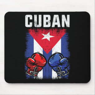 Kuba Boxing-Shirt mit Handschuhen und kubanischer Mousepad