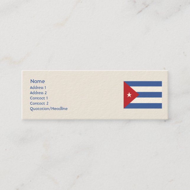 Kuba - dünn mini visitenkarte (Vorderseite)