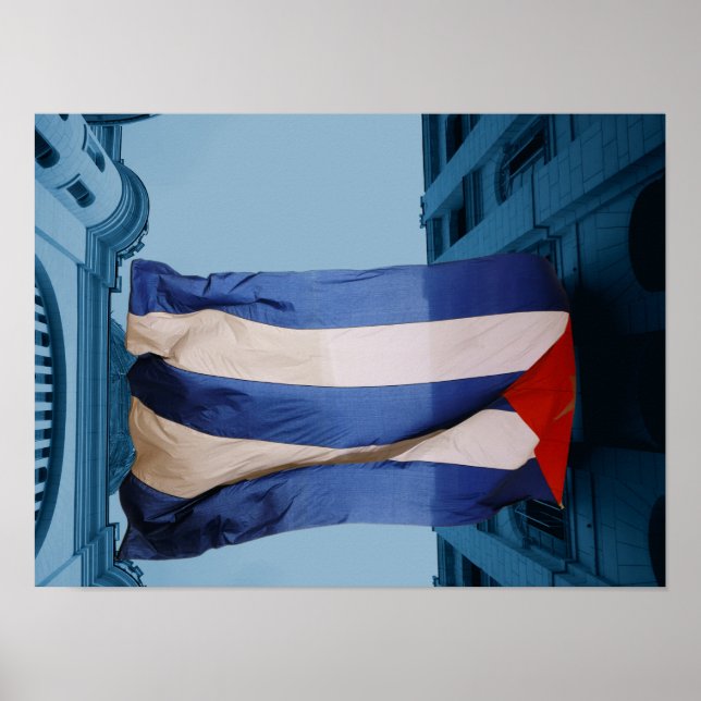 Kuba-Fahnenposter Poster (Vorne)