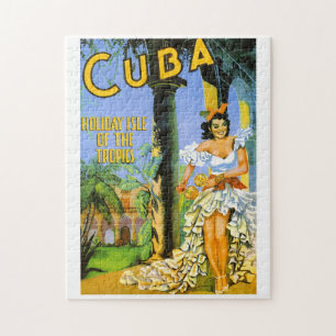 Kuba Ferieninsel der Tropen Reiseplakat
