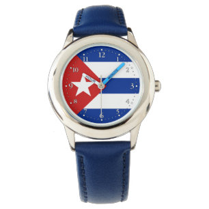 Kuba-Flagge Armbanduhr