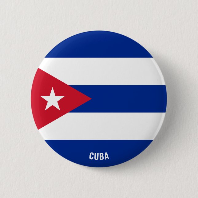 Kuba Flagge Charming Patriotic Button (Vorderseite)