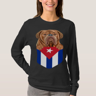Kuba-Flagge Dogues de Bordeaux Hund In Tasche T-Shirt