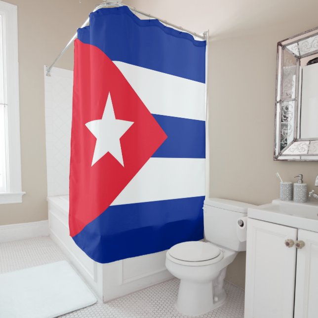 Kuba-Flagge Duschvorhang (Beispiel)