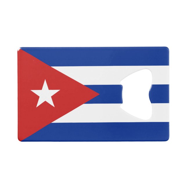 Kuba-Flagge Geldbeutel Flaschenöffner (Vorderseite (Horizontal))