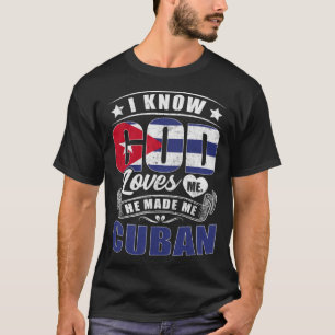 Kuba-Flagge Gott liebt mich Kubaner T-Shirt