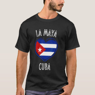 Kuba-Flagge Herz La Maya Stadt T-Shirt