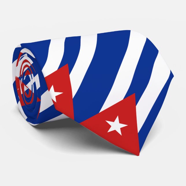 Kuba-Flagge Krawatte (Gerollt)