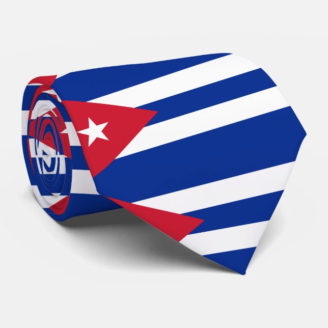 Kuba-Flagge Krawatte (Gerollt)
