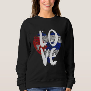 Kuba-Flagge Kubanisch   Kubaner Stolz Sweatshirt
