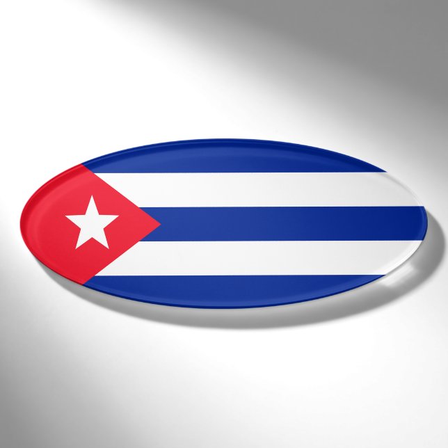 Kuba-Flagge Namenschild (Vorderseite)