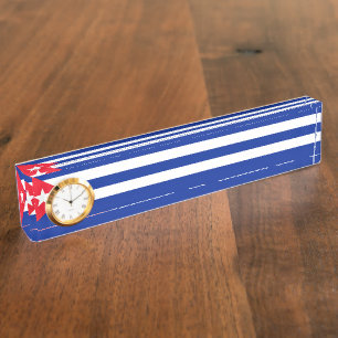 Kuba-Flagge Namensplakette