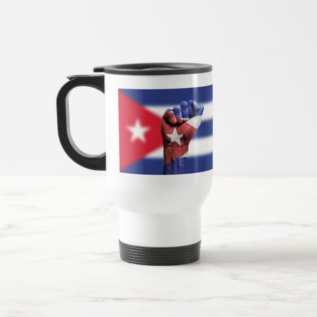 Kuba-Flagge Reisebecher (Links)