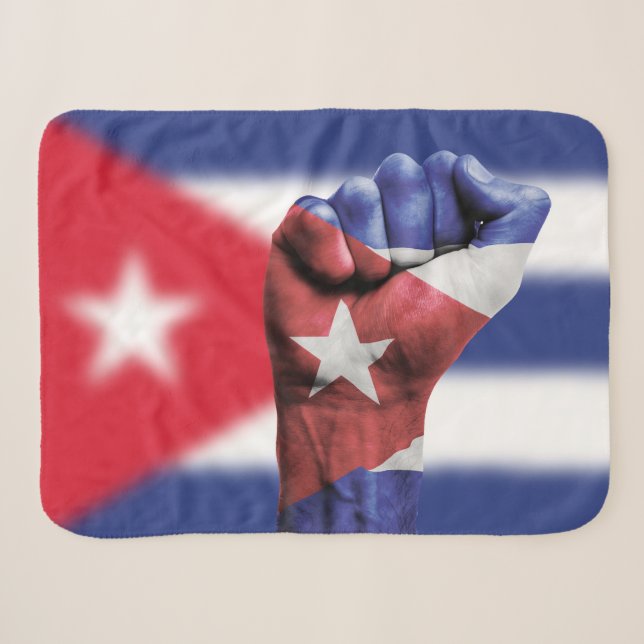 Kuba-Flagge Sherpadecke (Vorderseite (Horizontal))