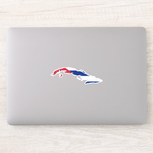 Kuba-Flagge und -Karte Aufkleber (Computer)