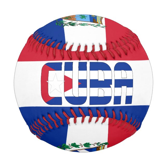 Kuba Flagge und Wappen Patriotisch Baseball (Vorderseite)