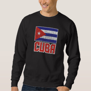 Kuba-Flagge Vintag beängstigend Retro-Kuba-Prix Sweatshirt